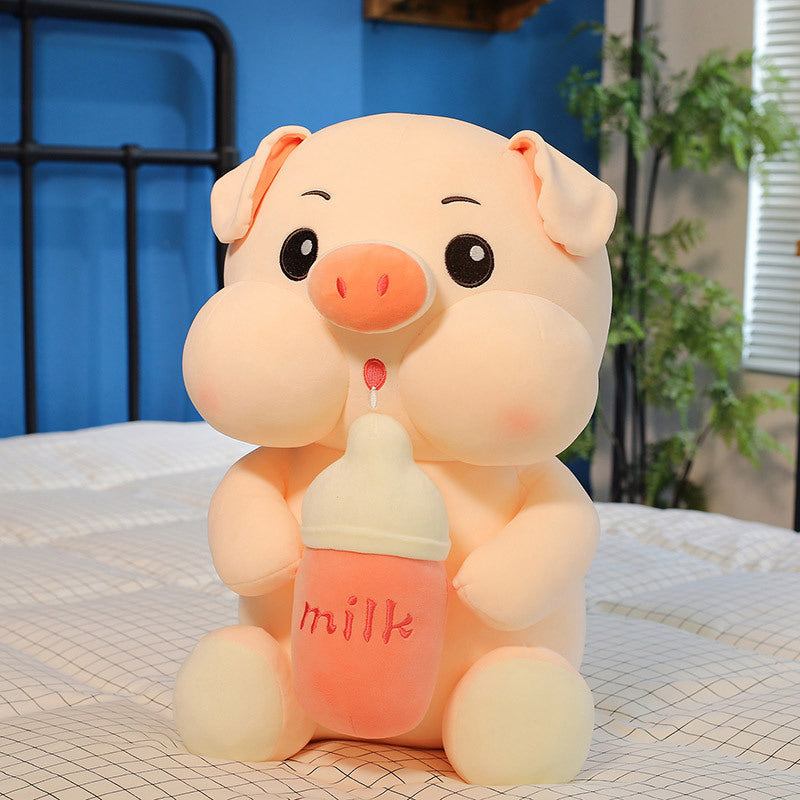 Baby Bottle Pig Ragdoll Plush Toy Doll