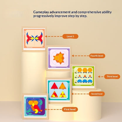 Jouet éducatif magnétique Blocs de tangram géométriques pour enfants