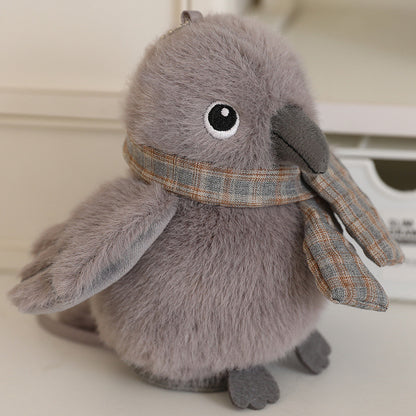 Pendentif perroquet en peluche de dessin animé pour sacs et porte-clés pour filles