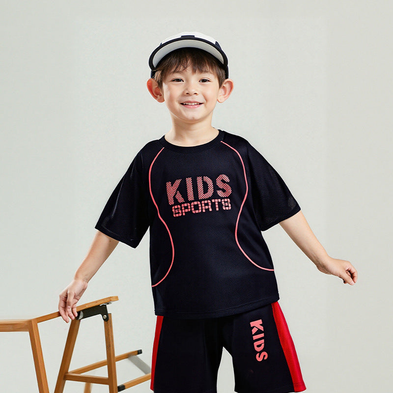 Children Short-sleeved Uniform Sportswear Set