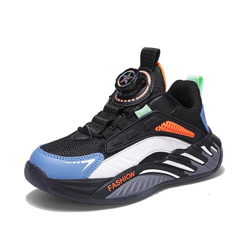 New Autumn Non-Slip Soft-Soled Running Sneakers With Rotating Buckles For Older And Teenage Kids