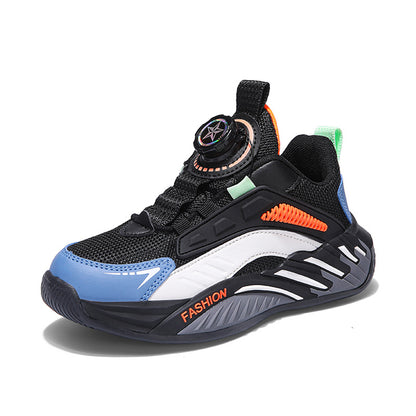 New Autumn Non-Slip Soft-Soled Running Sneakers With Rotating Buckles For Older And Teenage Kids