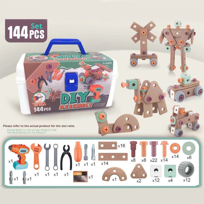 Educational Repair Assembly Playhouse Toolbox Set For Kids