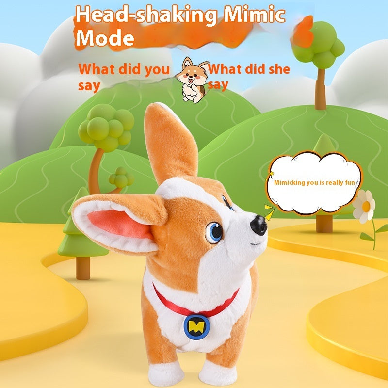 Electric Hip Flying Dog Shaking Head Funny Stuffed Toy