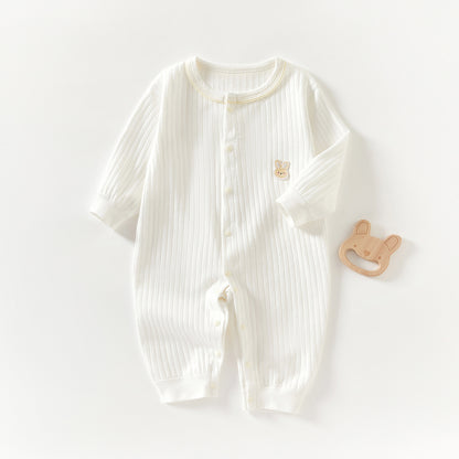 Pure Cotton Boneless Long-sleeve Baby Onesie