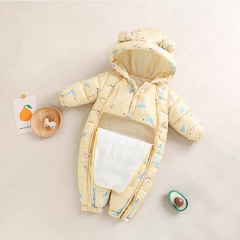 Clothes For Babies Baby Jumpsuits Winter Fleece-lined