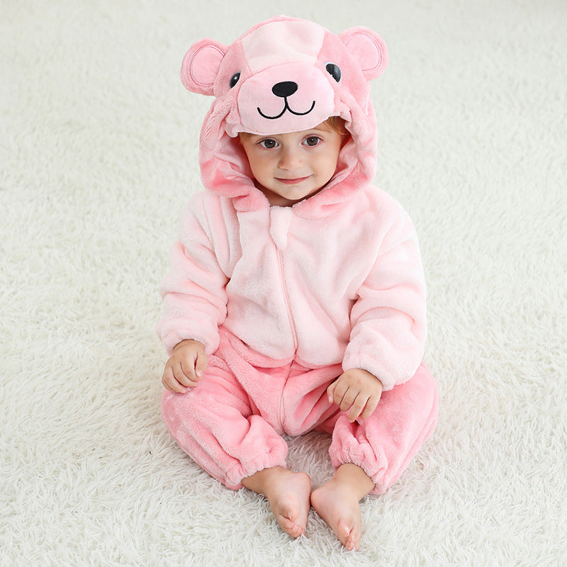 Flannel Animal Onesie For Kids