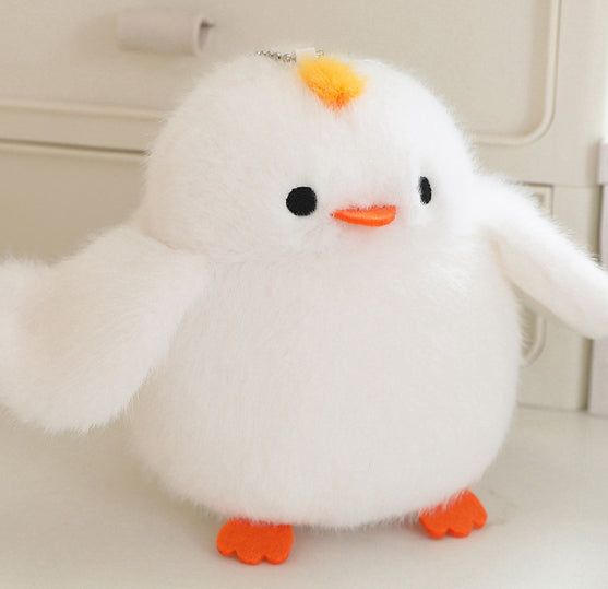 Pendentif perroquet en peluche de dessin animé pour sacs et porte-clés pour filles