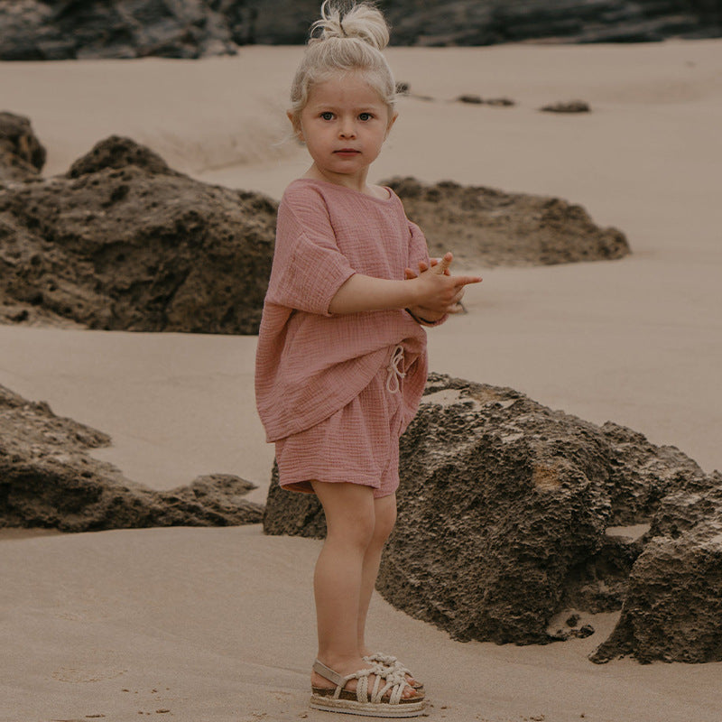 Fashion Children's And Girls' Top Short Sleeve
