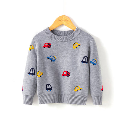 Cotton Double Layer Autumn Winter Christmas Long Sleeved Children's Sweater