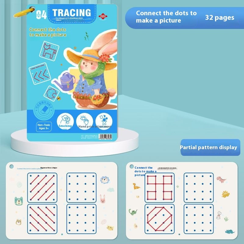 Children's Pen Control Training Copybook Stroke Drawing Point Line Picture Book Potential Development Cards