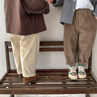 Children's Fashionable Elastic Corduroy Pants