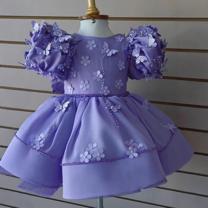 Little Girl Birthday Full-year Evening Dress Piano Performance Costume Girl