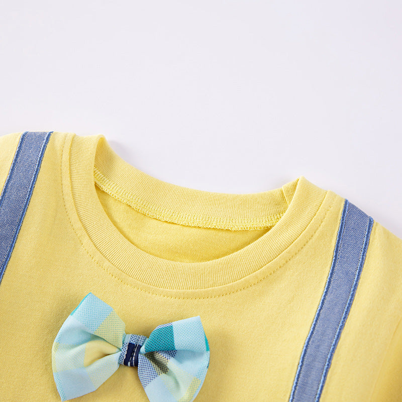 Cute Cotton Embroidered Short-Sleeve T-Shirt For Kids