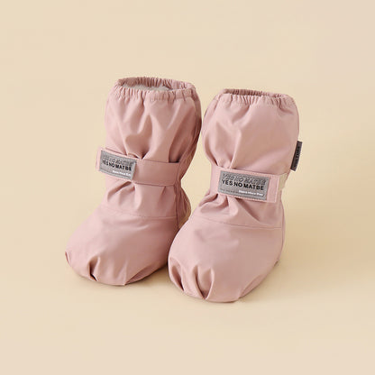 Children's Waterproof Cotton Shoes Cross-border European And American Winter Baby And Infant Ankle Sock Two-in-one Velvet Shoes Children's Shoes