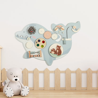 Kids Bedroom Busy Board Educational Wooden Toy