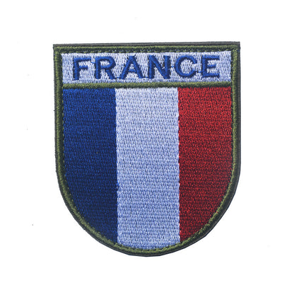 Blue White And Red Striped Velcro Armband Embroidery