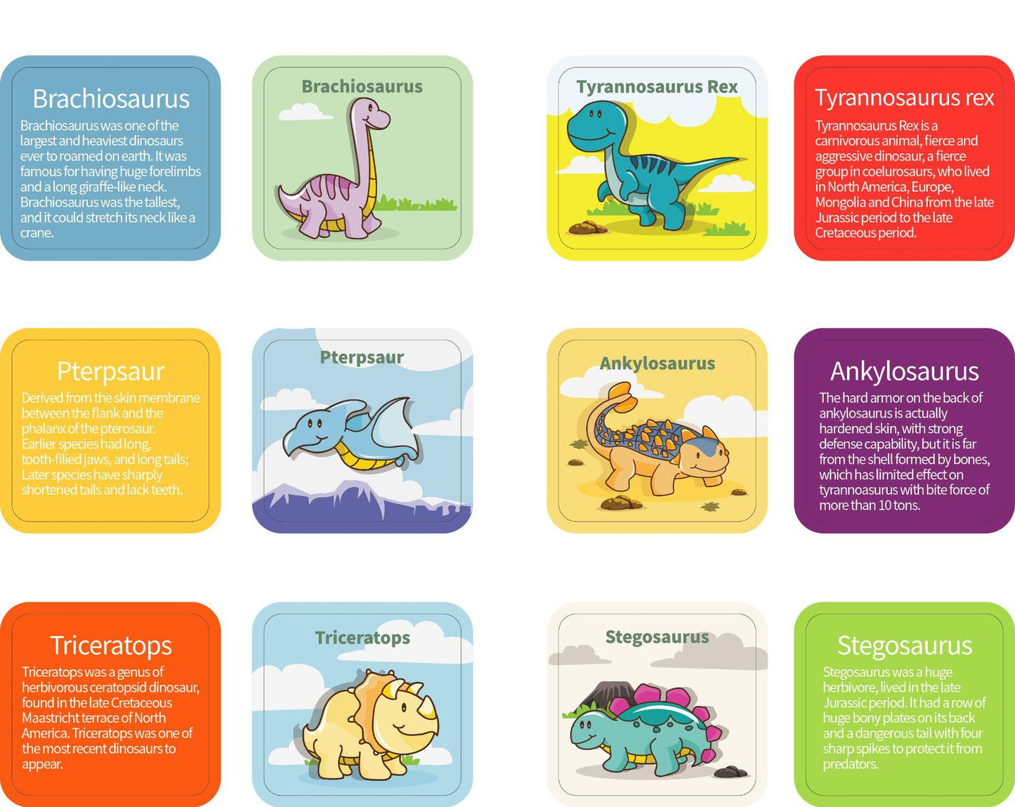 Rainbow Counting Dinosaurs Early Education Cognitive Montessori Early Education