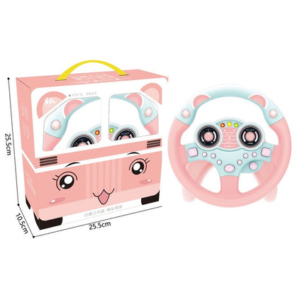 Co-pilot simulation steering wheel puzzle simulation toy