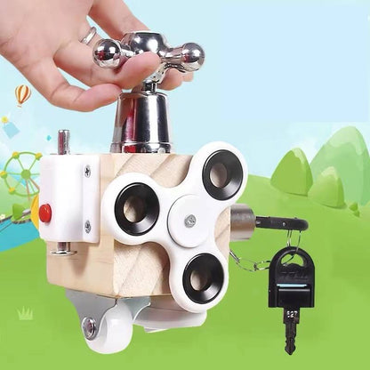 Amazon Children's Montessori Life Busy Block Baby Enlightenment Early Education Teaching Aids Educational Unlocking Toy Busy Board