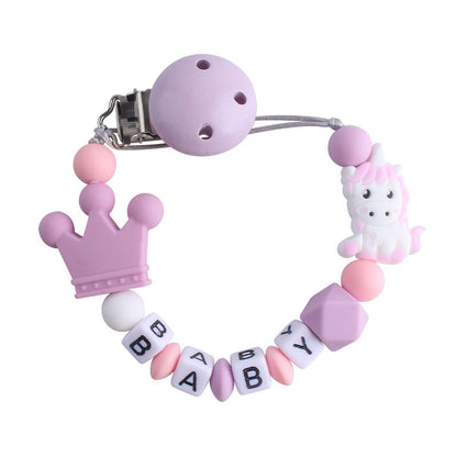 Teething Silicone Pacifier Clip With Toy