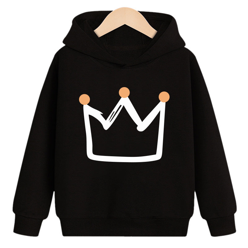 Sudadera con capucha y terciopelo Crown