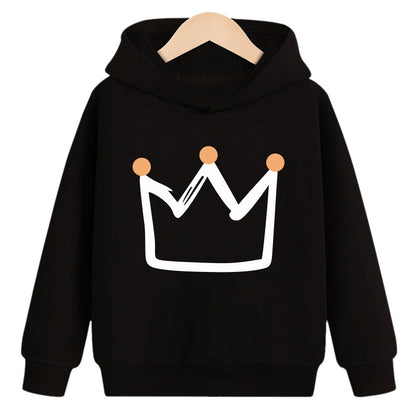 Sudadera con capucha y terciopelo Crown
