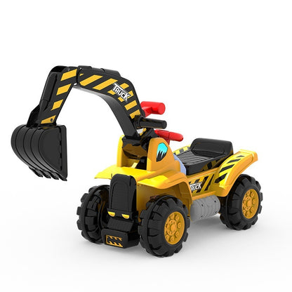 Oversized Portable Riding Hook Machine Electric Excavator Car Girl And Boy Children Excavator Toy Engineering Vehicle