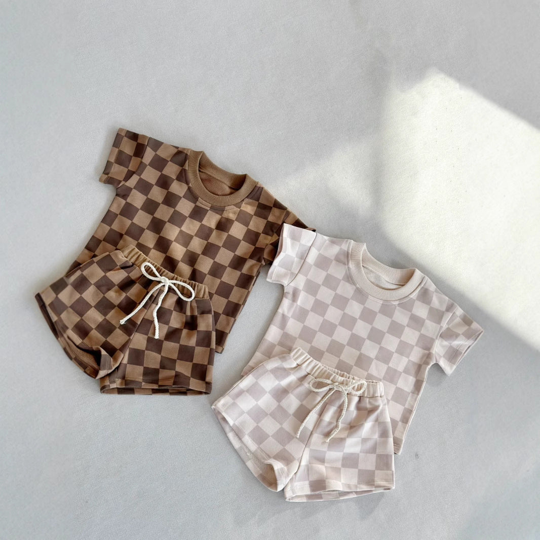 Ins Style Foreign Trade Baby Short Sleeve Suit