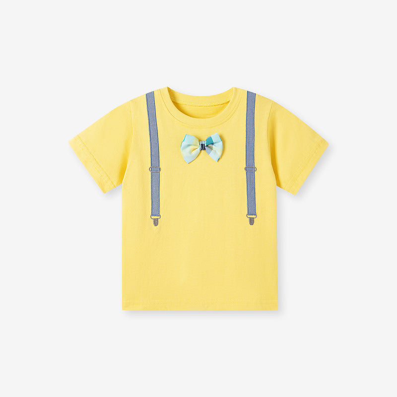 Cute Cotton Embroidered Short-Sleeve T-Shirt For Kids