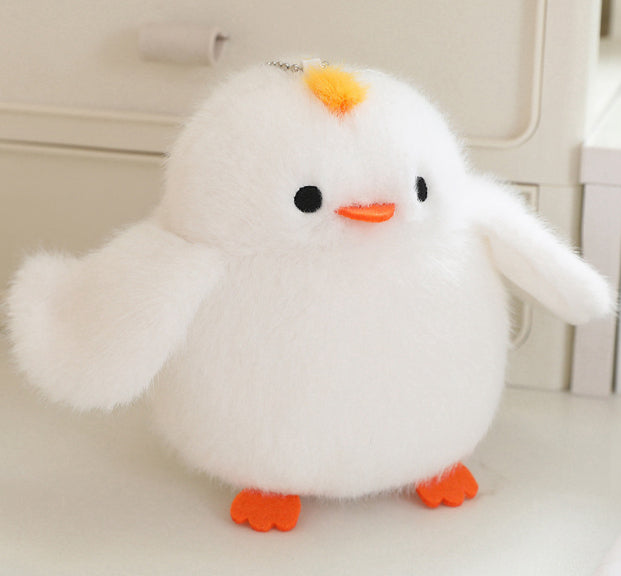 Pendentif perroquet en peluche de dessin animé pour sacs et porte-clés pour filles
