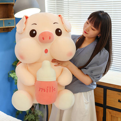 Baby Bottle Pig Ragdoll Plush Toy Doll