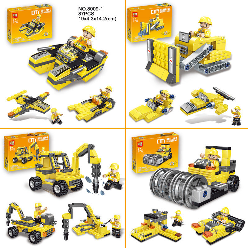 Construction Vehicle Assembly Building Block Toy Car Set