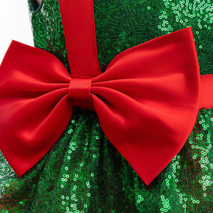 Vêtements pour enfants style européen et américain Noël rouge vert