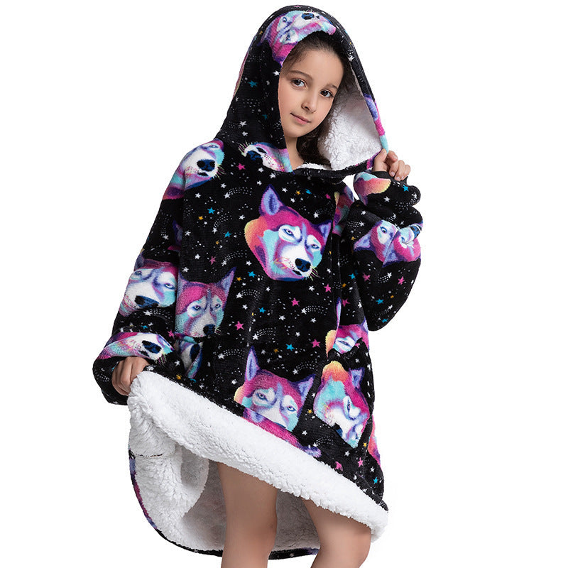 Pijama infantil de franela de lana de cordero