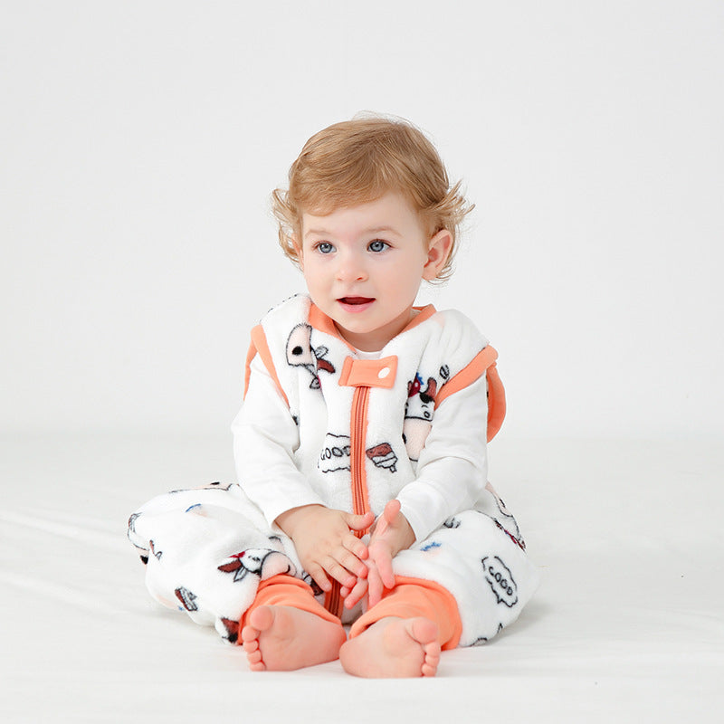 Baby Autumn And Winter Flannel Warm Sleeping Bag