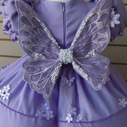 Little Girl Birthday Full-year Evening Dress Piano Performance Costume Girl