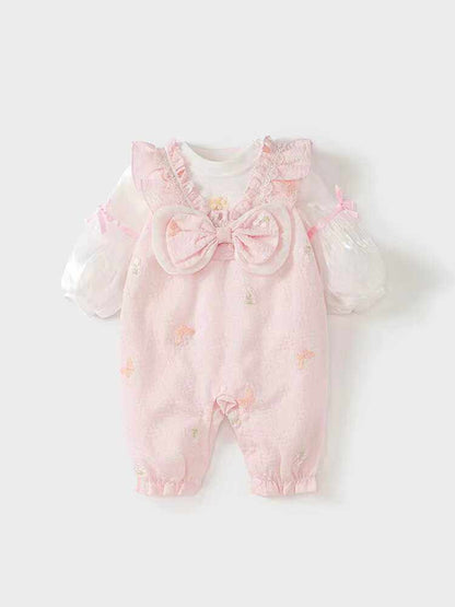 SpringAutumn One-Hundred-Day Romper Set For Baby Girls Full Moon