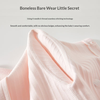Pure Cotton Boneless Long-sleeve Baby Onesie