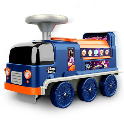 Children's Space Bus Fire Police Electric Toys Can Sit People