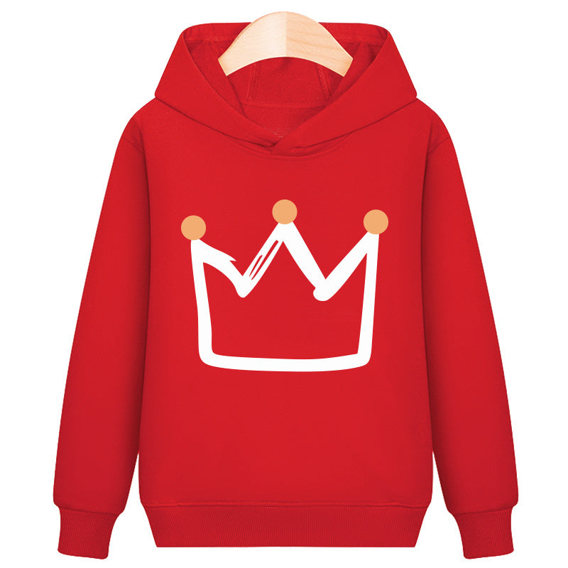 Sudadera con capucha y terciopelo Crown
