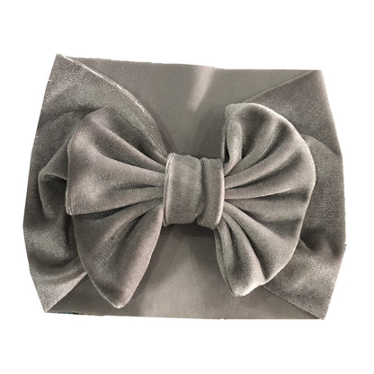 Childrens Multi-color Festive Velvet Headband With Stretchy Hair Accessory