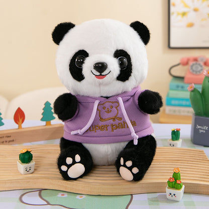 Cute Panda Plush Toy Wearing Clothes
