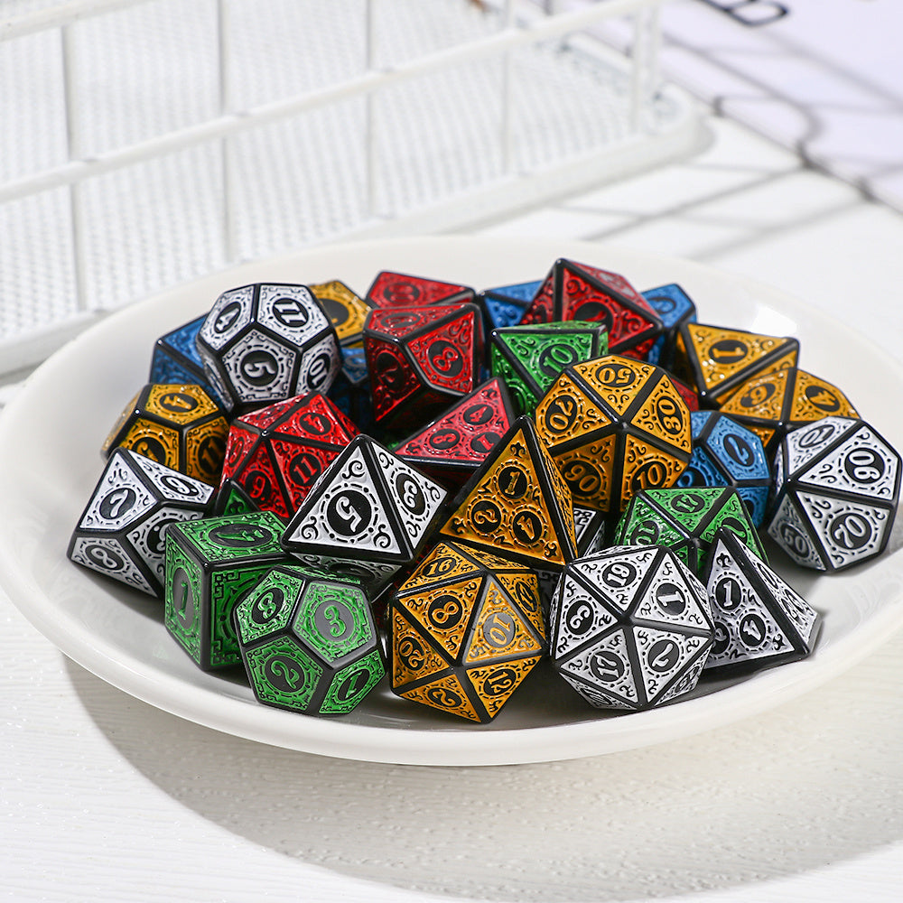 Pattern Multi-faceted Digital Dice Running Group Board Game Accessories Props
