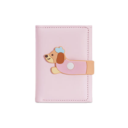Girl Heart Cartoon Cute Illustration Student Mini Short Wallet