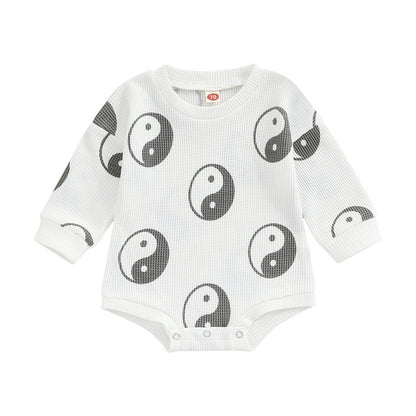 Baby One-piece Suit Knitted Long Sleeve