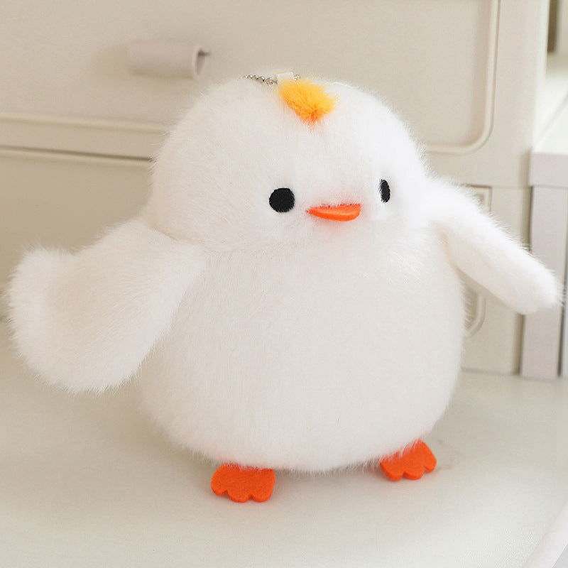 Pendentif perroquet en peluche de dessin animé pour sacs et porte-clés pour filles