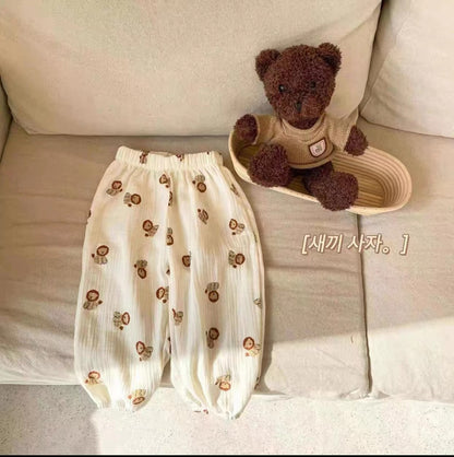 Korean-style Double-layer Ankle-tied Ultra-thin Cropped Pants