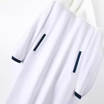 Boy's Fashion Color Contrast Button Striped Robe