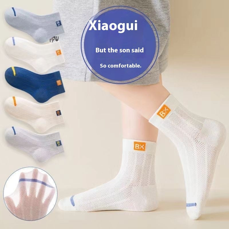 Children's Socks Tube Socks Springsummer Thin Breathable